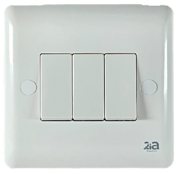 10AX 3Gang 2Way Switch AC250V~WHITE